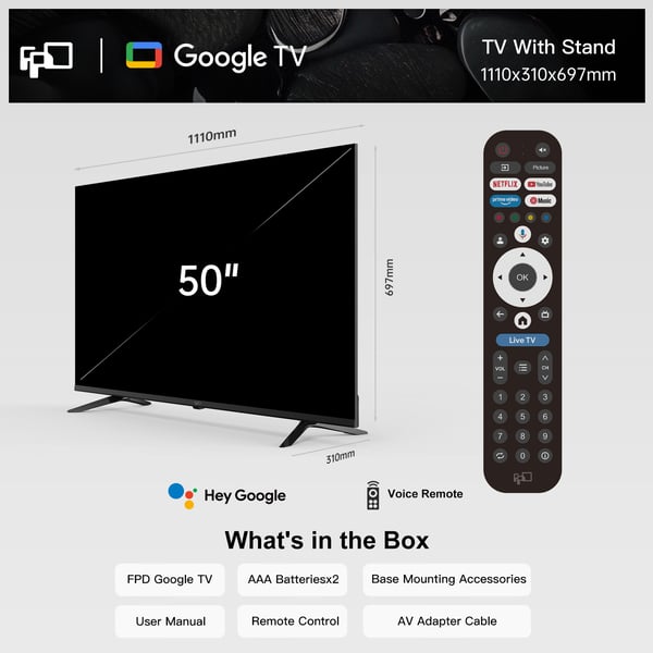 FPD 50" G900 – 4K LED Google TV