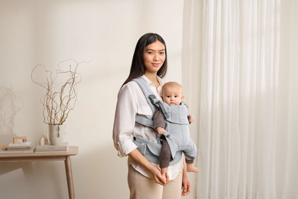 BabyBjörn Harmony Vävda Mélange bärsele, Ljusgrå