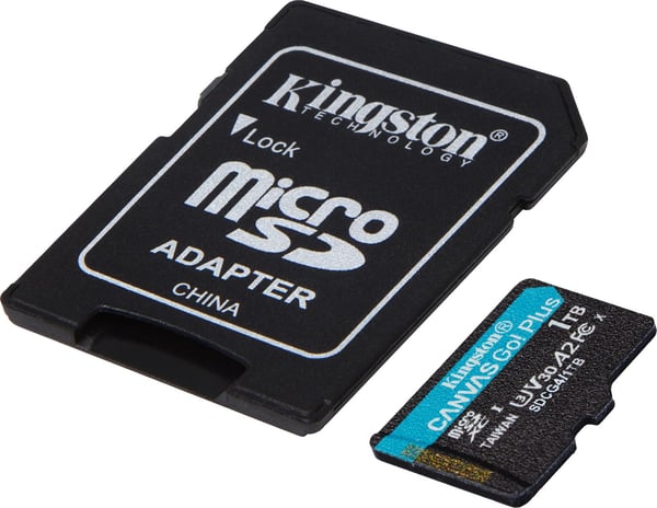 Kingston 1Tt microSDXC Canvas Go! Plus Gen4 minneskort + SD-adapter