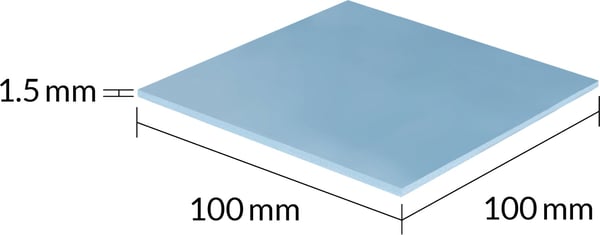 ARCTIC TP-3 värmedyna, 100 x 100 mm, 1,5 mm, 1 st