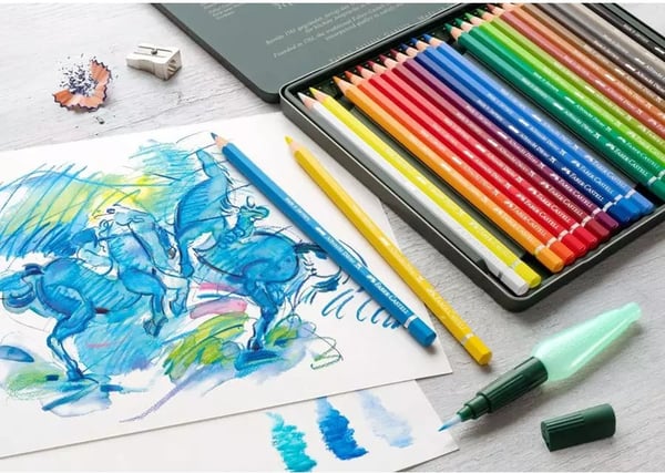 Faber-Castell Albrecht Dürer akvarellpennor i plåtask, 24 färger