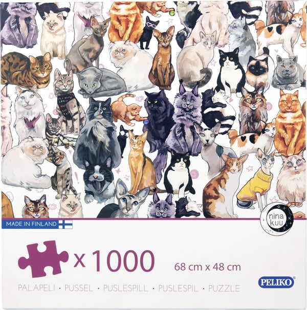 Spelkatter - pussel, 1000 bitar