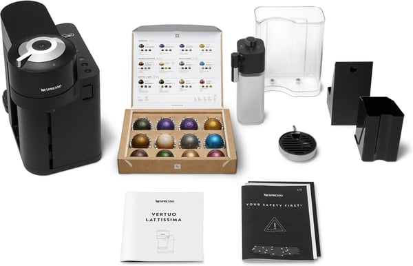 Nespresso Vertuo Lattissima ENV300.B - kapselkaffemaskine, sort