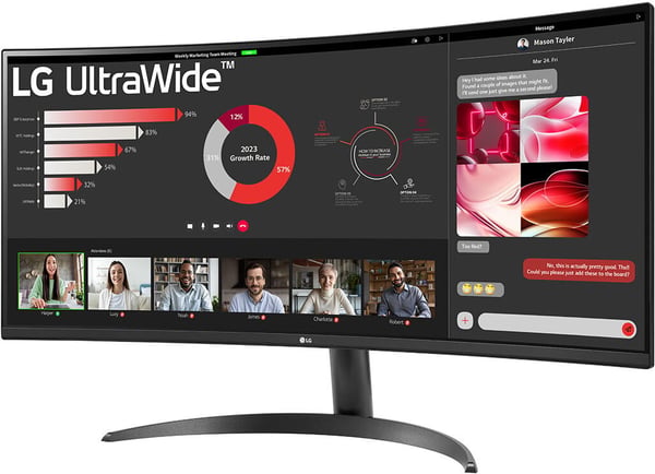 LG UltraWide 34WR50QC-B 34" -skærm