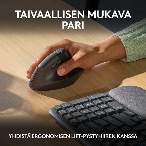 Logitech Wave Keys - trådlöst tangentbord, grafit