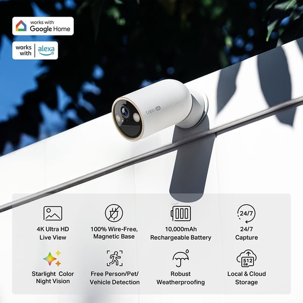 TP-Link Tapo C460 4K Utomhuskamera med batteridrift
