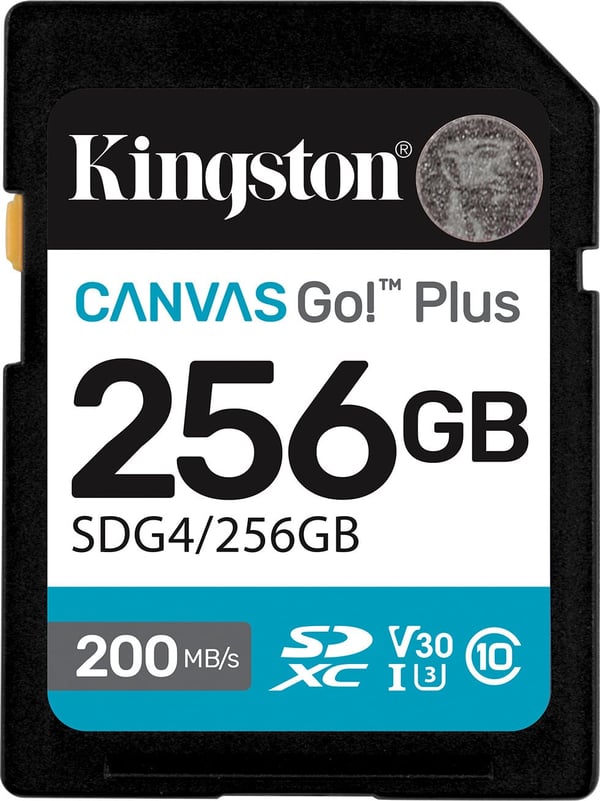 Kingston 256GB SDXC Canvas Go Plus Gen4 minneskort