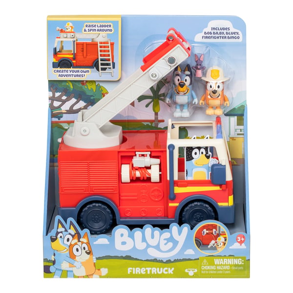 Bluey Brandbil och 3 figurer