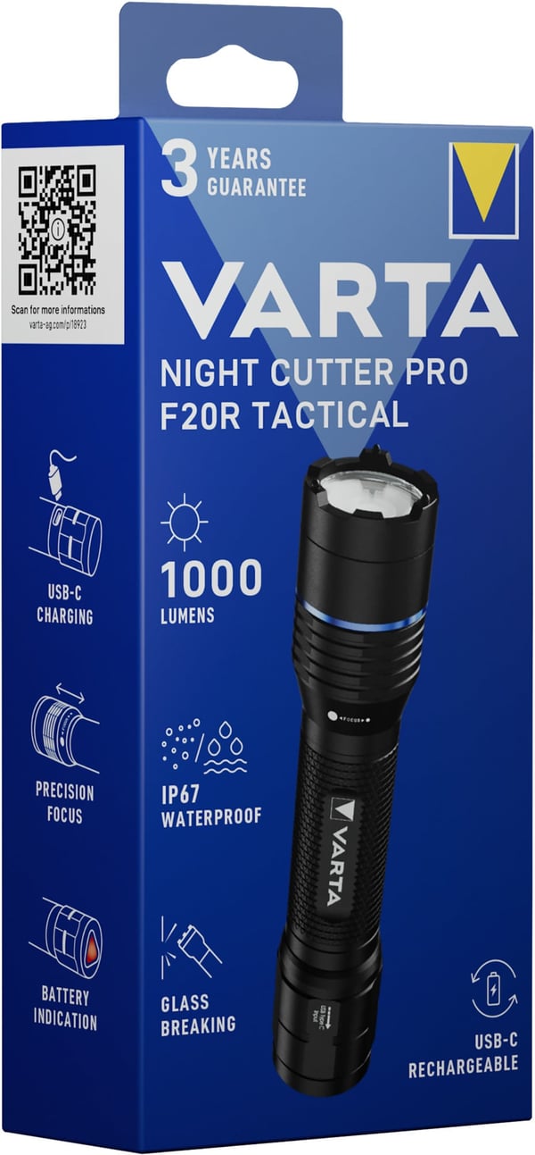 Varta Night Cutter Pro F20R Taktisk ficklampa