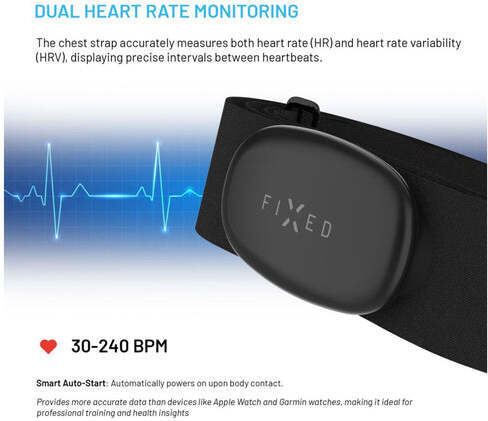 Fixed Pulse Dual pulsmätare med pulsband (HR+HRV)