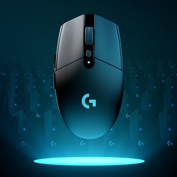 Logitech G305 -trådlös LIGHTSPEED speldatormus, svart