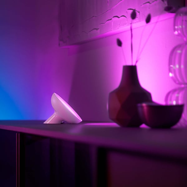 Philips Hue Bloom hvid og farveambians - smart bordlampe, BT, hvid