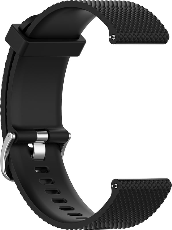 Bølge silikonearmbånd 20 mm, til smart- og sportsure, sort