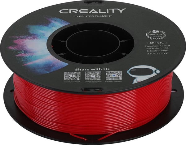 Creality CR-PETG filament til 3D-printer, 1,75 mm, rød