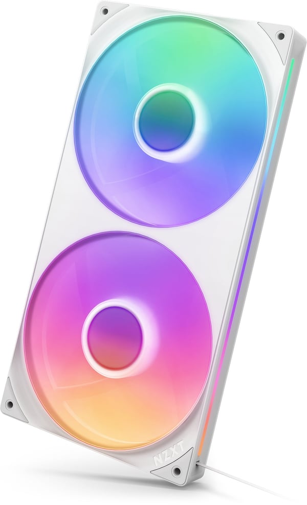 NZXT F280 RGB CORE-blæser, 2 * 140 mm, hvid