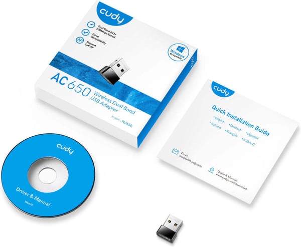 Cudy WU650 AC650 Dubbla band WiFi-adapter