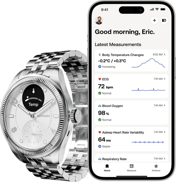 Withings Scanwatch Nova -smartwatch, 42 mm, Brilliant White