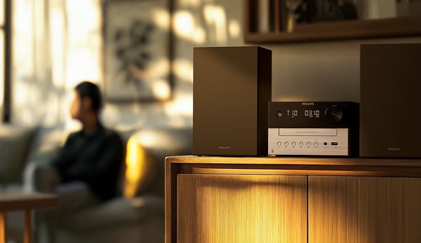Philips TAM3205MKII/12 mikroanlæg, sort / sølv