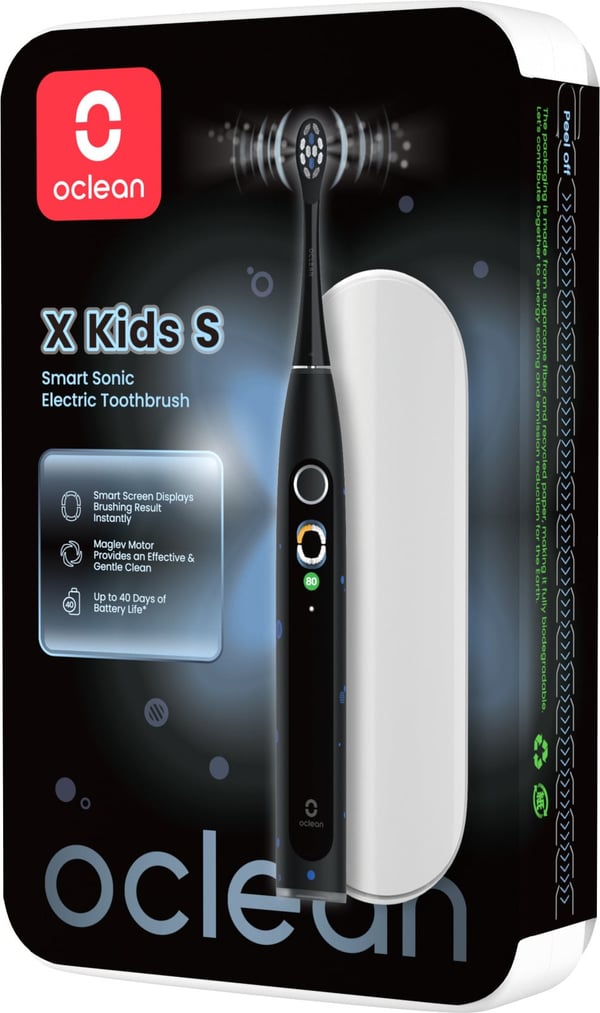 Oclean X Kids S elektrisk tandborste, svart