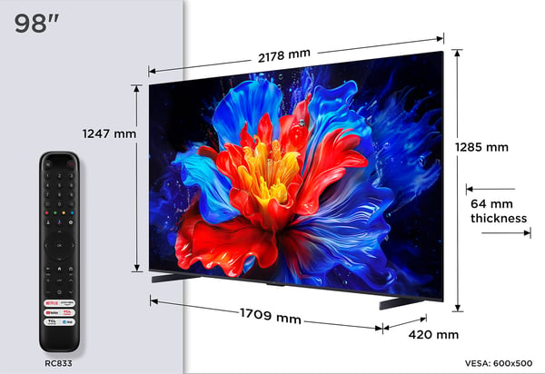 TCL 98" P8K – 4K QLED Google TV
