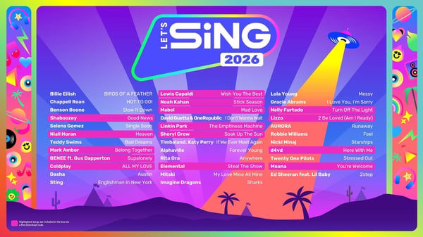 Let's Sing 2026 och 2 mikrofoner (PS5)