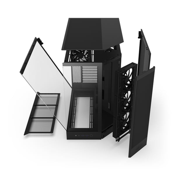 NZXT H9 Flow (2025) ATX-chassi, svart