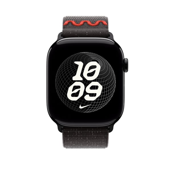 Apple Watch 46 mm Midnight Black Nike Sport Loop armband (MGD34)