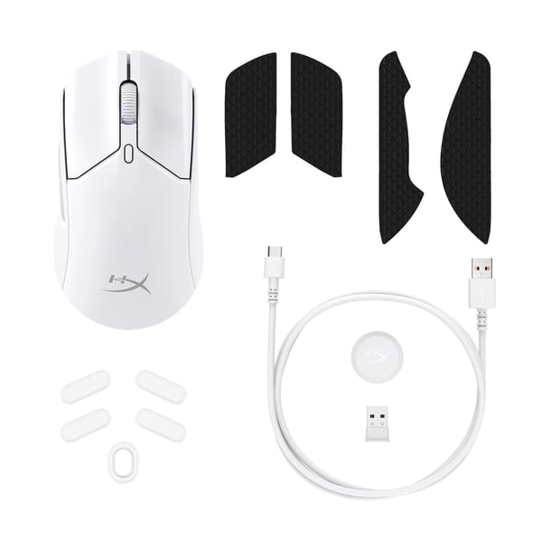 HyperX Pulsefire Haste 2 trådlös spelmus, vit