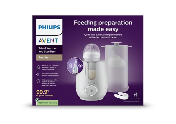 Philips Avent 2-i-1 värmare och steriliserare Premium värmare och steriliseringsapparat