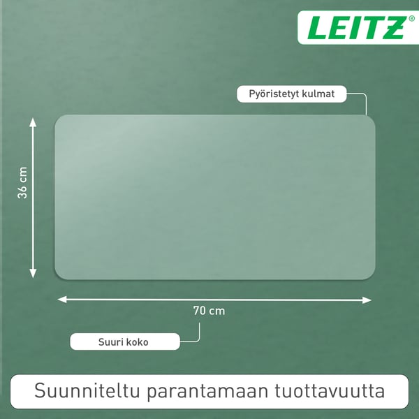 Leitz genomskinlig musmatta, 70 x 36 cm