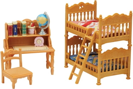 Sylvanian Families - Bondegårdsbørnenes soveværelse med køjeseng