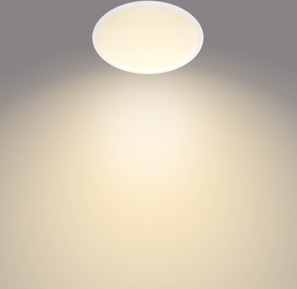 Philips Cavanal -takplafond, rund, hvid, 1200 lm, 2700 K, IP44