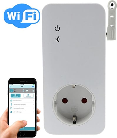 SimPal W230-V2 - WiFi-stikdåse og temperaturovervåger, 16 A, 3500 W