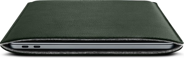Woolnut læderærme - beskyttelsesetui til 13" MacBook Pro & Air, grøn
