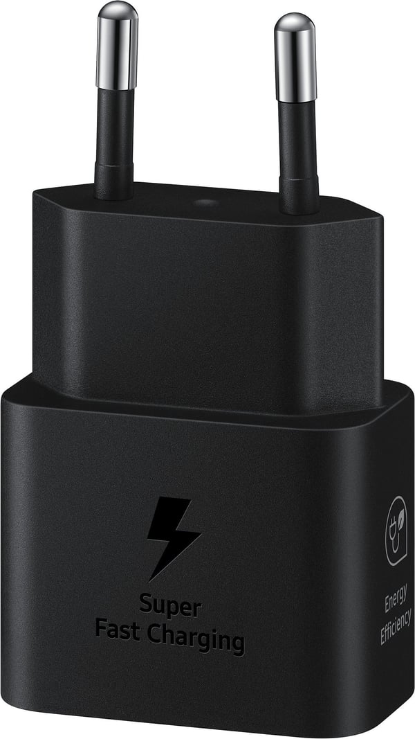 Samsung 25W USB-C GaN-netopoplader, sort