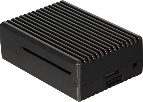 Raspberry Pi aluminiumchassi med kylfläns, Raspberry Pi 5 B, svart