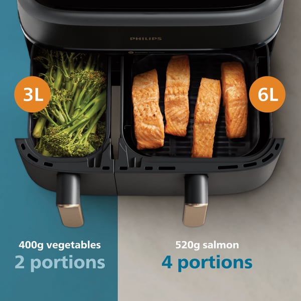 Philips 3000-serien Dubbla Korgar NA352/00 airfryer, 6,0 l & 3,0 l