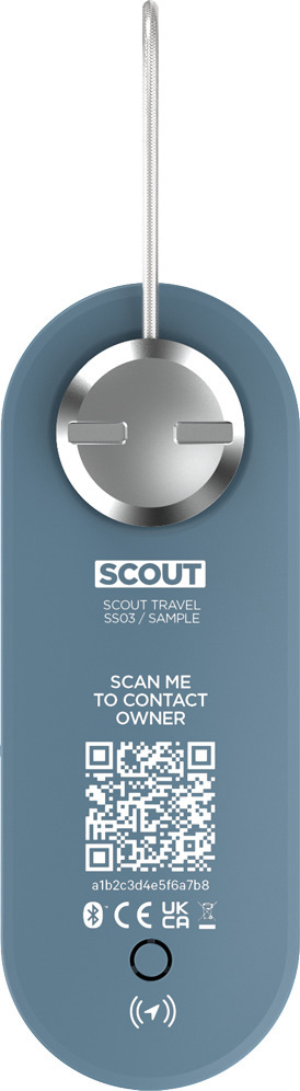 Knog Scout Travel tyverialarm og lokator, Apple iOS, blå