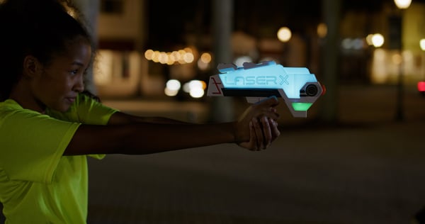 Laser X Ultra, Double Blaster till Blaster -lasergevärspel