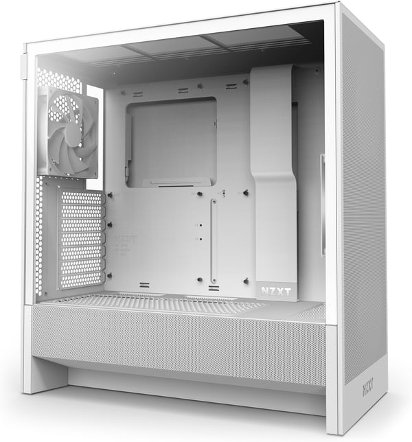 NZXT H5 Flow (2024) ATX-chassis med vindue, hvid