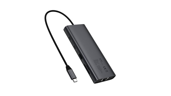Fuj:tech 9-portars USB-C-hubb, 100 W PD