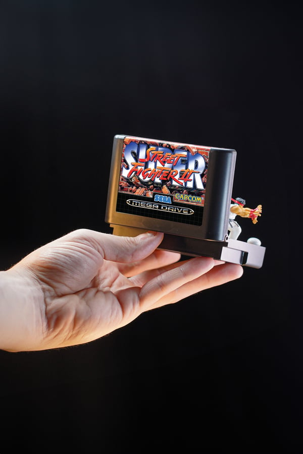 Konsolhjältar Mega Drive Street Fighter diorama