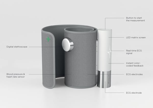 Withings BPM Core -blodtryksmåler med EKG og digitalt stetoskop