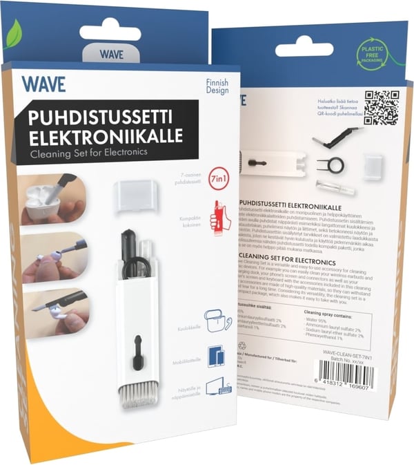 Wave 7IN1 -rengöringsset för elektronik