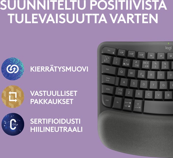 Logitech Wave Keys - trådlöst tangentbord, grafit