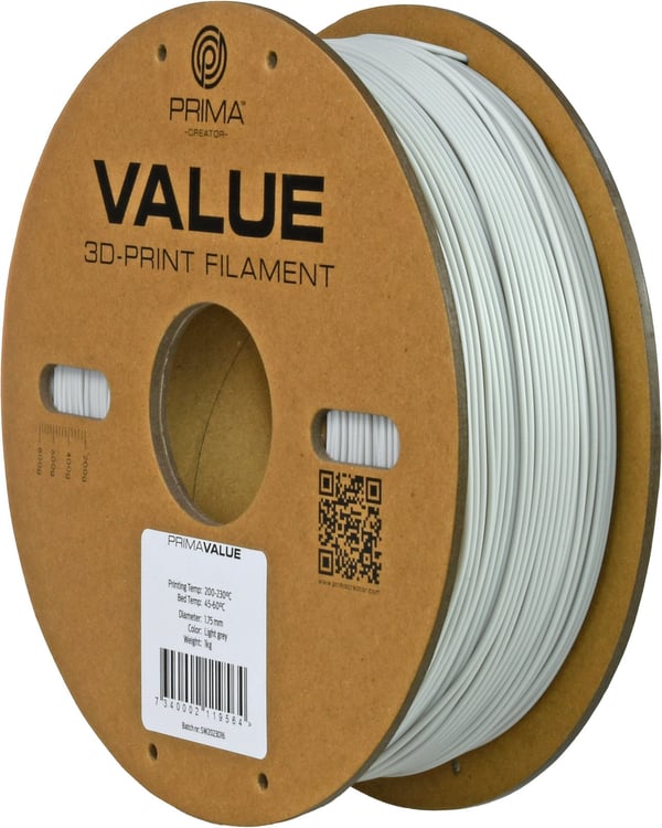 PrimaValue PETG-filt til 3D-printere, 1,75 mm, grå