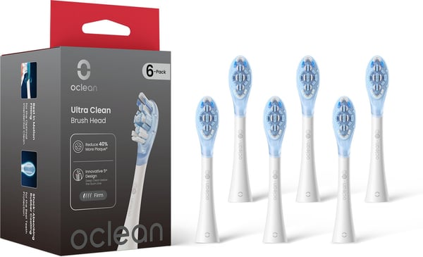 Oclean Ultra Clean borsthuvuden, 6 st, vit