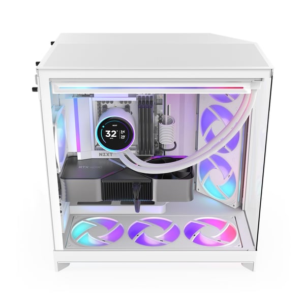 NZXT H9 Flow RGB (2025) ATX-chassi, vit