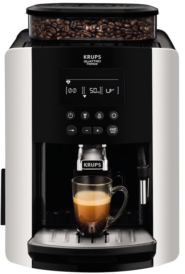 Krups Arabica Quattro Force Silver -kaffemaskine Krups Arabica Quattro Force Silver -kaffemaskine