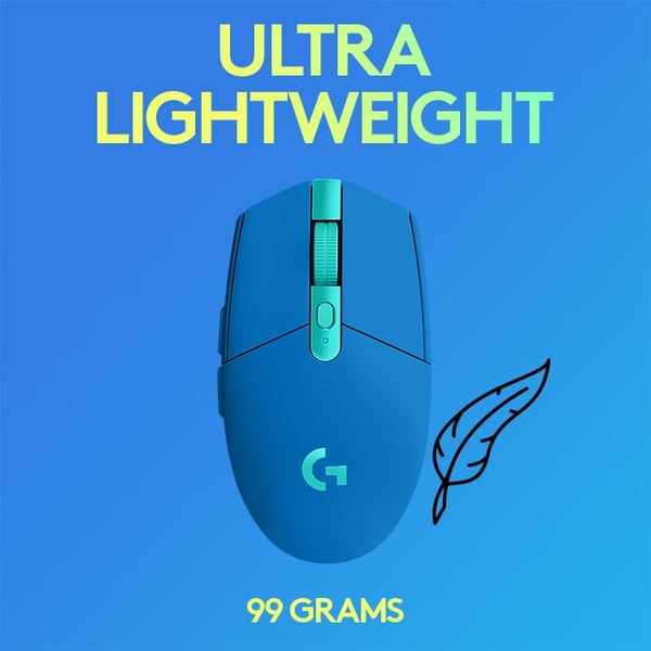 Logitech G305 -trådlös LIGHTSPEED spelmus, blå